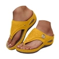thumbnail image 3 of Women's Heeled Flip Flops, Comfortable Lightweight Summer Sandals, Casual Walking Shoes for Outdoor Travel Breathable, 3 of 6