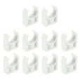 thumbnail image 1 of Unique Bargains PVC Pipe Clamps Clips, 50 Pack Fit for 20mm(3/4') OD Hose Hanger Support, White, 1 of 6