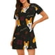 thumbnail image 1 of Fotbe Royal Corgi Bata de Dormir para Mujer con Estampado, Camisón de Algodón de Manga Corta, Ropa de Dormir Casual, 1 of 6