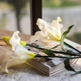 thumbnail image 5 of Artificial Flower Real Touch Lily Stem in White 34" Tall, 5 of 5