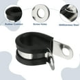 thumbnail image 3 of Cable Clamps, 304 Stainless Steel Conduit Clamp Cable Rigid Pipe Strap Metal Rubber Clips for Pipes 5/8", 3 of 7