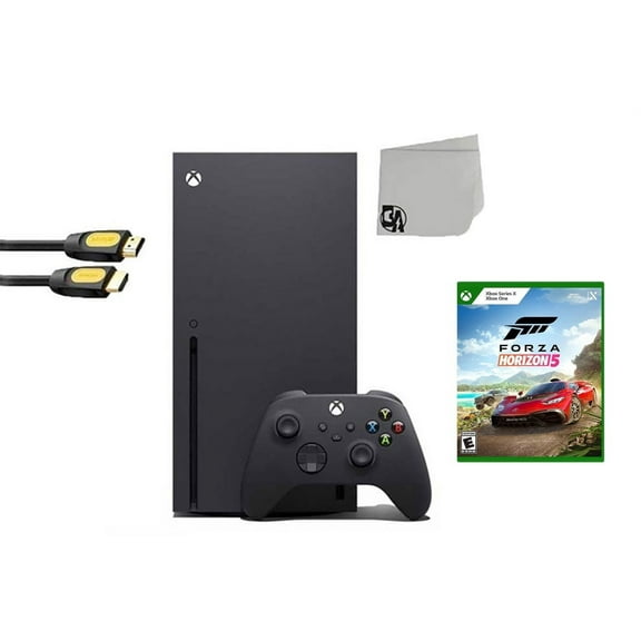 Pre-Owned Xbox Series X Video Game Console Black with Forza Horizon 5 BOLT AXTION Bundle