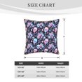 thumbnail image 2 of KLL cool Skull flower Decorative Throw Pillow Covers Velvet Soft for Couch Sofa Bedroom Living Room Outdoor (No pillow core)- 18"x18", 2 of 5