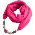 thumbnail image 2 of Utoimkio Vintage Ethnic Style Women's Scarf Crystal Bead Pendant Necklace Scarf Jewelry Accessory Soft Infinity Scarves for Women, 2 of 2