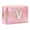 V, variant on Large Capacity Embroidered Alphabet Makeup Bag Toiletry Bag Travel Storage Bag Clutch Handbag Cosmetic Bag Makeup Organizer Tray with Dividers