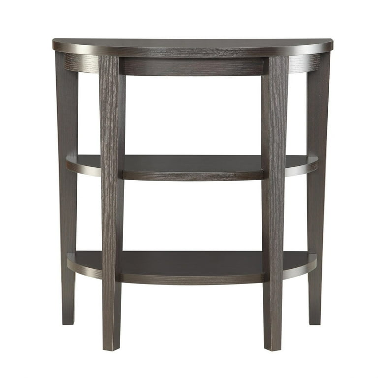 Ergode Newport Half Circle Console Table with Shelves Walmart