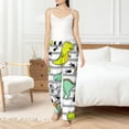 thumbnail image 6 of Lsque Funny Dinosaurs on Stripes Print Women's Pajama Pants, Lounge Pant - Comfortable Home Wear,Elastic Waistband, Stylish Design-Large, 6 of 9