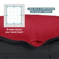 thumbnail image 4 of Bare Home 1800 Collection Reversible Down Alternative Comforter, All-Season, Oversized Queen, Black/Red, 4 of 10
