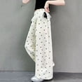 thumbnail image 5 of Bixock Fall Pants for Girls High Waist Straight Leg Pants with Pockets Kids Printed Loose Casual Wide Leg Trousers Comfortable Workout Activewear Girls Clothings Size 12-13Years, 5 of 6