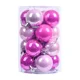 thumbnail image 3 of 16 bolas de Navidad de 6/8 cm, color rosa brillante y morado, para árbol de Navidad, decoración de fiesta, colgante de esferas de Navidad para Año Nuevo 2024, 3 of 5