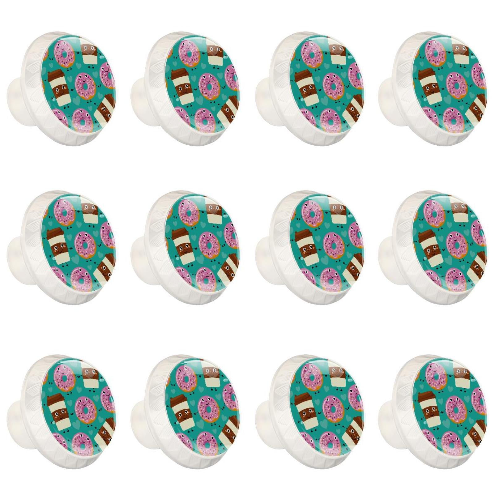 12 Pcs Comic Coffee Cup Donut Knobs for Kitchen Cabinet Cupboard ...