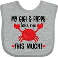 thumbnail image 3 of Inktastic Gigi and Pappy Love Me This Much Boys or Girls Baby Bib, 3 of 4