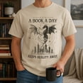 thumbnail image 6 of Fantasy Book Lover Dragon Graphic T-Shirt, A Book A Day Keeps Reality Away, 6 of 9