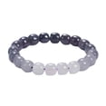 thumbnail image 2 of rygai Women Bracelet Elegant Gradient Half Transparent Glossy Glass Round Beads Ladies Bracelet Fashion Jewelry,Grey, 2 of 7