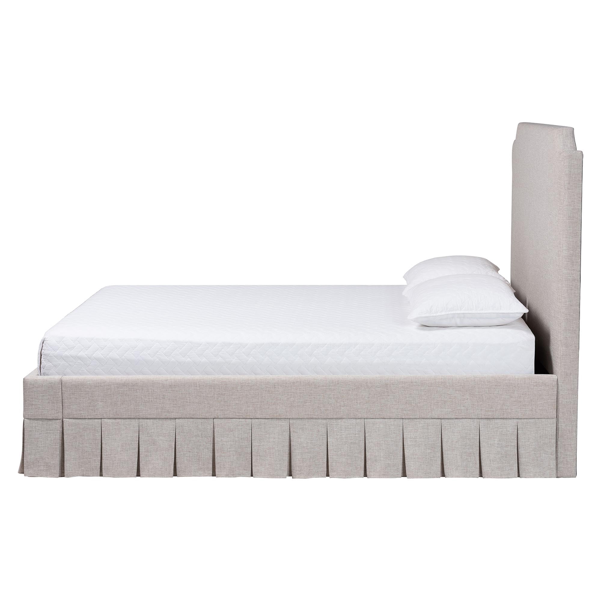 Baxton Studio Ronelyn Modern Platform Bed, Queen, Beige