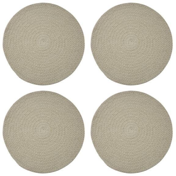 Split P Beige Essex Round Placemat Set of 4