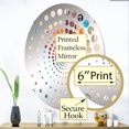 thumbnail image 3 of Designart "Reflecting Urban Scenes III" Abstract Spiral Dot Round Wall Mirror - Oval Printed Decorative Mirror - Multiple Color Options, 3 of 5