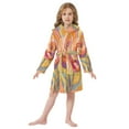 thumbnail image 6 of FORMRS Kids Bathrobe Unisex Hooded Robe Toddler Pajamas Sleepwear, Size 2-3T, Purple Abstract Floral, 6 of 7