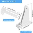 thumbnail image 3 of Door Closer Bracket Replacement Parts Kit - Metal Jamb And Door Bracket With Hardware For Most Door Closers White Or Black Black, 3 of 8