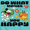 thumbnail image 3 of Disney - Mickey & Friends - Retro Style - Do What Makes You Happy - Toddler And Youth Girls Short Sleeve Graphic T-Shirt, 3 of 5