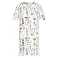 thumbnail image 4 of Karymi Summer Dresses for Women Plus Size Floral Midi Dress, V Neck Short Sleeve Loose A Line Casual Sundress With Side Pockets Beach Vacation Tunic Dress Womens Dresses, 4 of 8