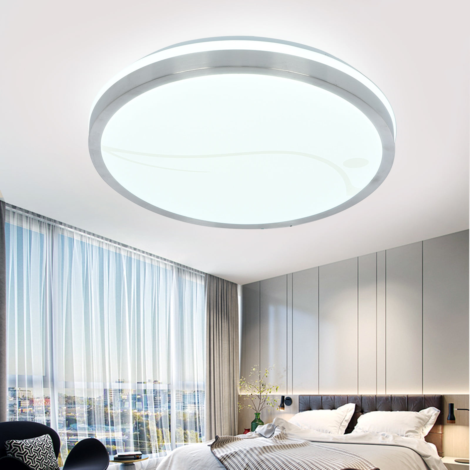 LED Ceiling Light Round Panel Down Lights Bathroom Kitchen Living Room Wall Lamp 