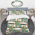 thumbnail image 2 of Designart 'Retro Tropical Leaves II' Mid-Century Modern Duvet Cover Set, 2 of 4