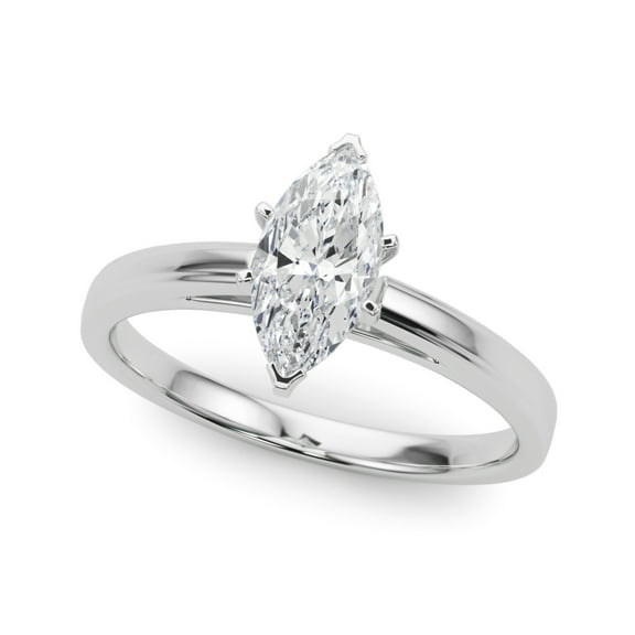 Meryn Jewelry Marquise Cut Engagement Ring for Women - 1.67 Ct Moissanite - 14K White Gold Plated - Perfect for Weddings and Anniversaries - Beautiful Promise Ring - Stylish Affordable Jewelry