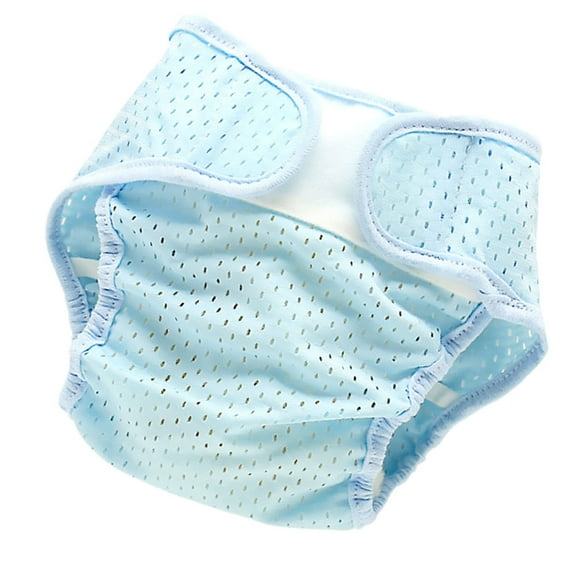 LEORX Newborn Diaper Cover Ice Silk Mesh Diaper Sky Blue Prevent Slipping 1Pcs