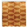 thumbnail image 3 of Ambesonne Rustic Shower Curtain, Abstract Oak Planks, 69"Wx84"L, Orange and Tan, 3 of 5