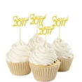thumbnail image 2 of 2xClass Of 2017 Glitter Cake Topper Cupcake Selecciones de Comida Decoración de de Graduación perfecl Adorno de torta, 2 of 8