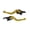 Gold, variant on Aluminum Double Disc Brake Handle Lever Adjustable for Motorcycles Scooters Electric Bike Motorcycle Accessories 1Pair