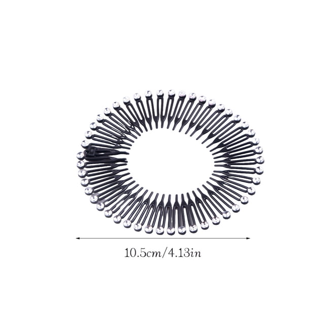 U-Part Wig Comb Clip Wigs Accessories Hair Weave Wire Combs Wear-resistant Colorful Fashionable Supplies Home Accessory Black/Rhinestone