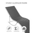 thumbnail image 1 of Chaises de Patio Chaises Longues d'Extérieur Ensemble de 2 - Inclinables Réglables, Textilène Gris Foncé, Aluminium Robuste pour Piscine, Plage (Lot de 2), 1 of 7