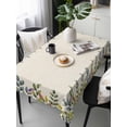 thumbnail image 6 of Watercolor Leaf Table Cloth, Vintage Pastoral Summer Botanical Rustic Waterproof Tablecloth for Rectangle Tables, Reusable Washable Fabric Table Cover for Restaurant Kitchen Dining Tables 60"x120", 6 of 6