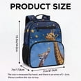thumbnail image 7 of Jeiento Giraffe Lightweight Toddler School Bag for Preschool, 13.5 Inch Kids Backpack for 2-5 Year Old, 2 Front Zipper & 2 Mesh Side Pockets Bookbag, 7 of 7