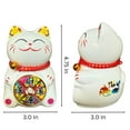 thumbnail image 5 of Small Lucky Cat Coin Bank - Feng Shui Maneki Neko Ceramic Piggy Bank for Good Luck & Prosperity, Feng Shui Ornament Money Fortune Cat Gift Decorations for Home, Office, Store - 4.75" Height Coin 1, 5 of 8