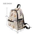thumbnail image 3 of FORMRS School Backpack with Front Zippered Pocket 12" Student Travel Daypack, Watercolor Seashells, 3 of 6