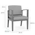 thumbnail image 4 of Amherst Wood Reception Waiting Room Healthcare Guest Chair / Walnut Wood / Black, 4 of 5