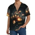 thumbnail image 3 of Disketp Men's Hawaiian Creative Casino Print Shirts Button Down Holiday Beach Shirts-4X-Large, 3 of 7