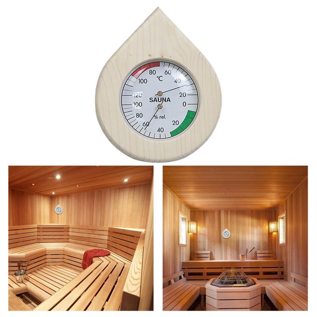 Termómetro E Higrómetro de con Forma de Gota 2 en un Higrotermógrafo de Medición de Temperatura Y Humedad Interior Al Sala A Soledad Termómetro de sauna