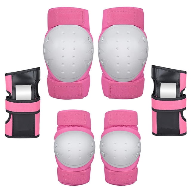 Rodilleras para niños/jóvenes Coderas para patines, ciclismo, skate, patinaje en línea, patines, scooter, deportes de equitación (rosa) JM