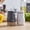 Black&White, variant on Salt and pepper shaker set, 5-ounce capacity, glass base; modern kitchen decor; easy to refill