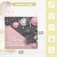 thumbnail image 2 of SKYSONIC Pink Merry Christmas Baby Muslin Washcloths Face Towel, Branches Snowflakes Ball Burp Cloths Cotton Wipes 5 PCS Infant Wash Cloth for Newborn Boys Girls 12"x12", 2 of 7