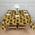 thumbnail image 3 of Yellow Black Sunflower Pattern Square Tablecloth,Waterproof Square Table Cover,Wipeable Spillproof Washable Table Cover for Home Kitchen Party Decor 42"X42"(107x107cm), 3 of 6