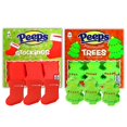 thumbnail image 2 of Peeps Marshmallow Merry Christmas Candy Treats, Snowmen, Stockings, and Tree Shaped Marshmallows, Stocking Stuffers for Candy Lovers, Pack of 3, 2 of 8