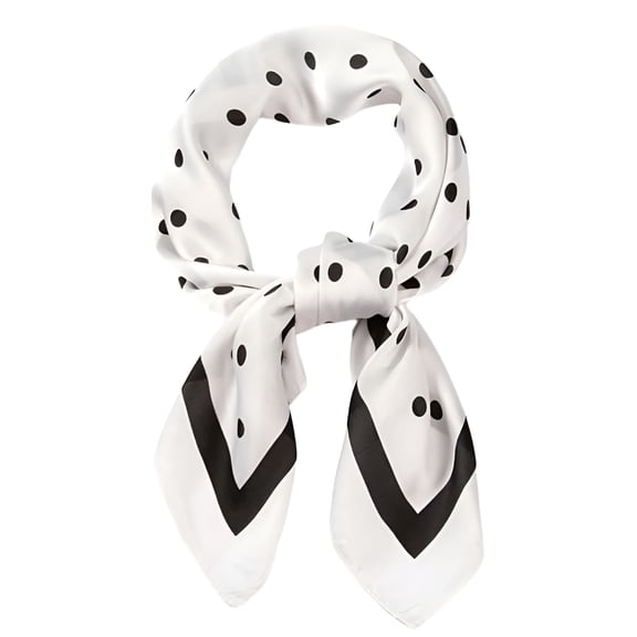 TELOLY Women's Silk Scarves Silk Scarf For Women Soft Breathable Fashionable Neck Collar With Colorful Print Perfect For Parties Commutes, White Women's Accessories Silk Scarves