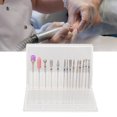 thumbnail image 2 of Soporte para brocas de manicura y pedicura, 20 agujeros, 14 piezas, soporte para cabezal de pulido de uñas, juego de soporte para brocas de manicura, resistente y resistente, 2 of 8