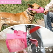 Dog Muzzle Anti Biting, with Comfortable Mesh Soft Fabric and Adjustable Strap, Suitable for Small, Medium Dogs