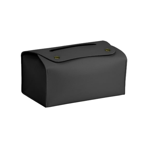 Servilletero de cuero con resorte para el hogar, con apertura en forma de U para fácil acceso, ideal para sala de estar, dormitorio, oficina y coche.